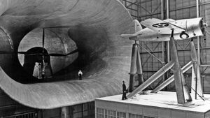 NASA's Langley Research Center mounted the Navy's Brewster XF2A-1 Buffalo in the Full-Scale Tunnel, 1938, Hampton, Virginia (© NASA)(Bing United States)