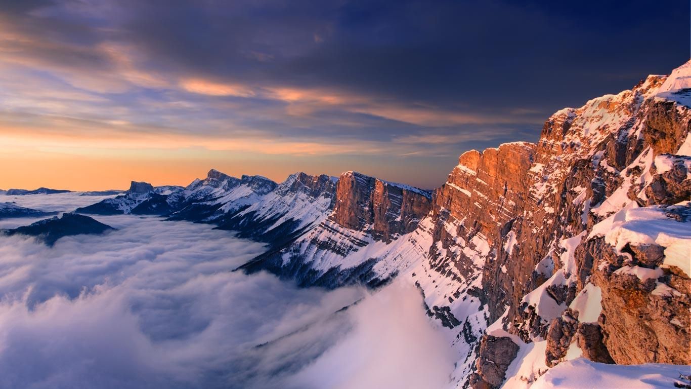 Mer de nuages sur le massif du Vercors, Rhône-Alpes