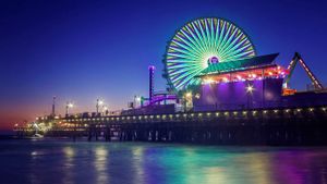 Jetée de Santa Monica en Californie (© Chris Fabregas)(Bing France)
