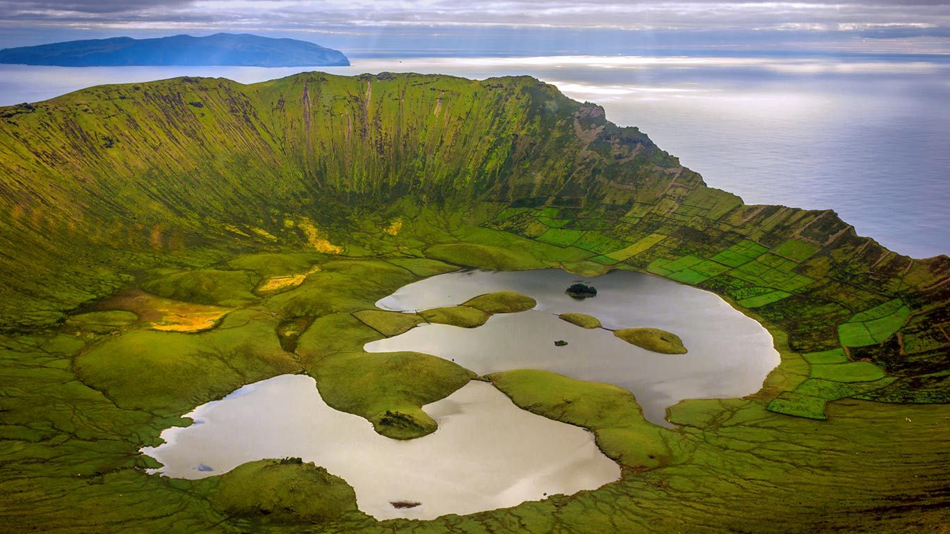 The Caldeirão on Corvo Island, Portugal