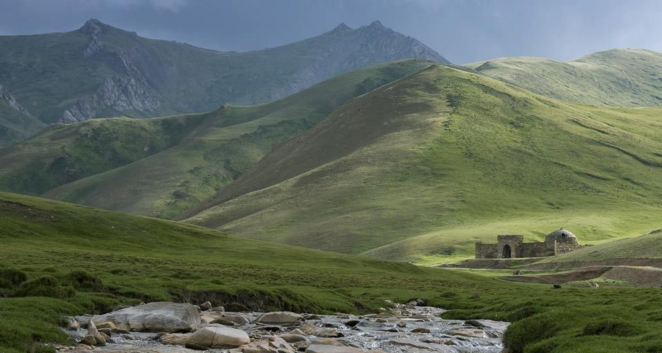 Tash Rabat, a 15th century caravanserai  (roadside inn) on the ancient Silk Road, in the At Bashy Range, Kyrgyzstan