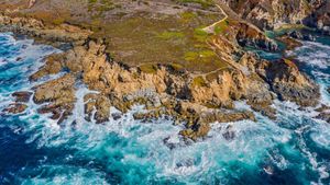 Aerial view of the Big Sur coastline near Monterey, California (© Blue Planet Archive/Alamy)(Bing New Zealand)