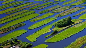 荷兰，航拍靠近吉斯普的圩田景观 (© Frans Lemmens/Alamy)(Bing China)