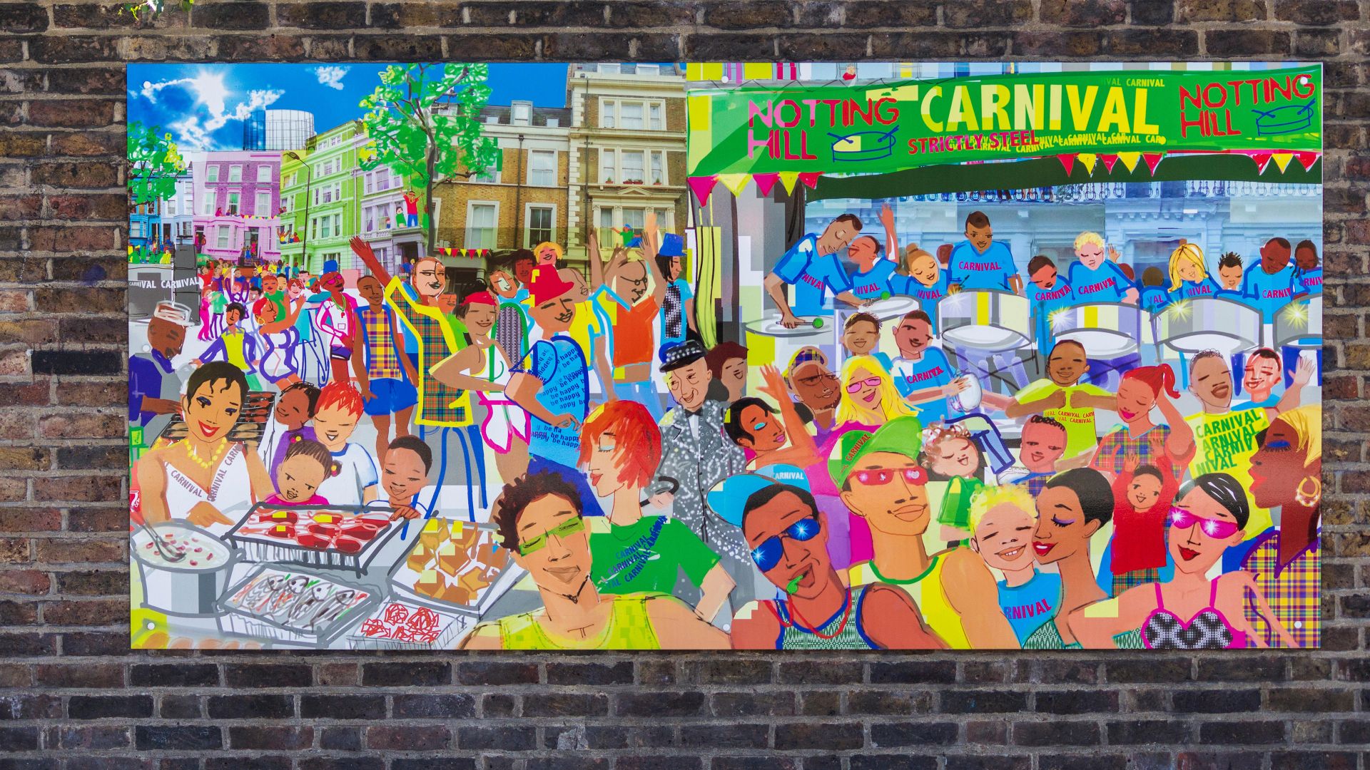 Notting Hill Carnival wall mural, London