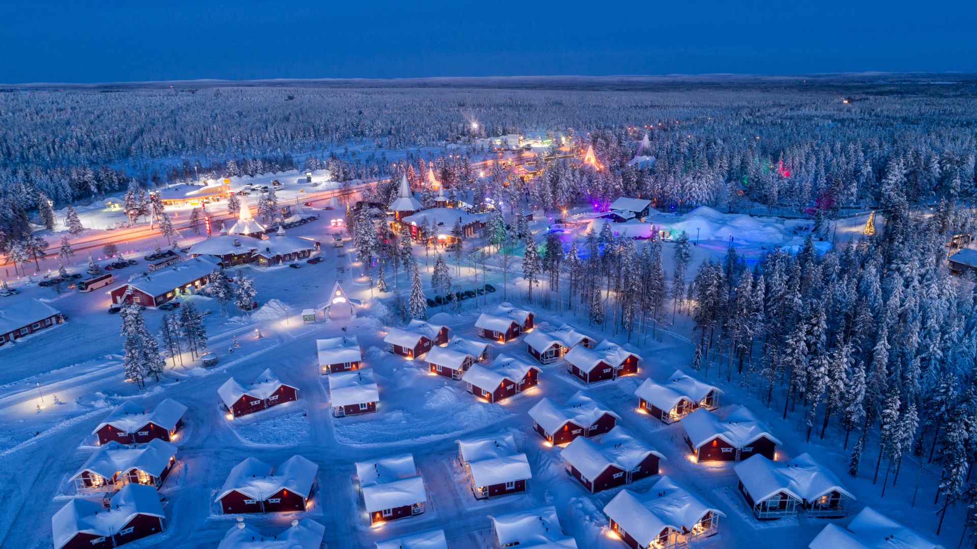 Villaggio di Babbo Natale a Rovaniemi, Lapponia, Finlandia