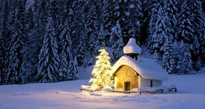 德国巴伐利亚州的雪景 (© Fischer/Photolibrary) &copy; (Bing China)