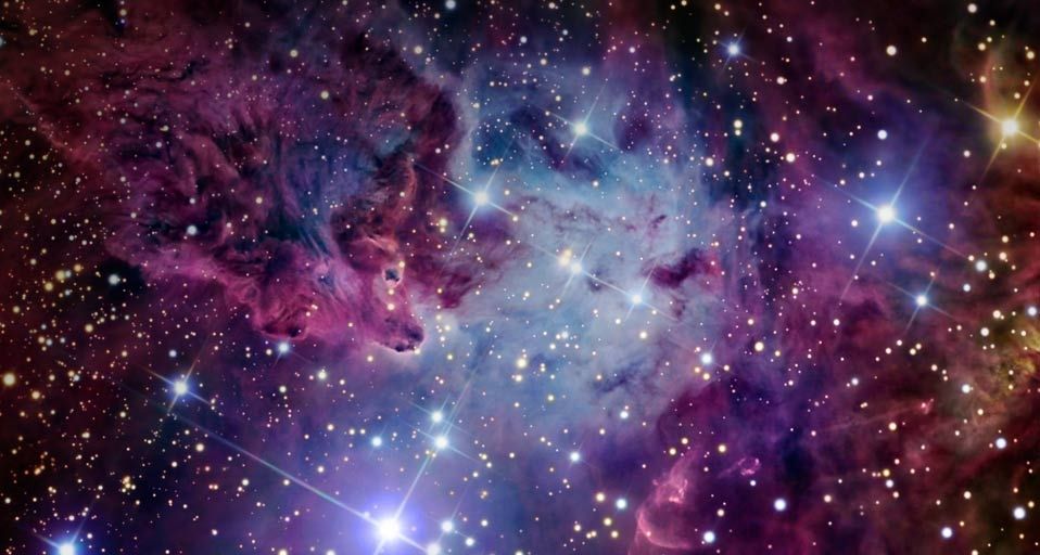The Fox Fur Nebula, located towards the constellation of Monoceros, is an immense cloud of interstellar gas and cosmic dust
