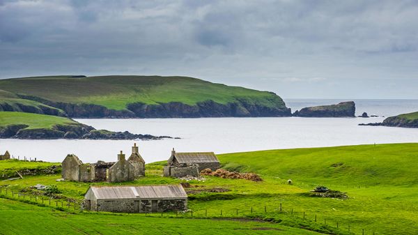 An old farm in the Shetland Islands, Scotland