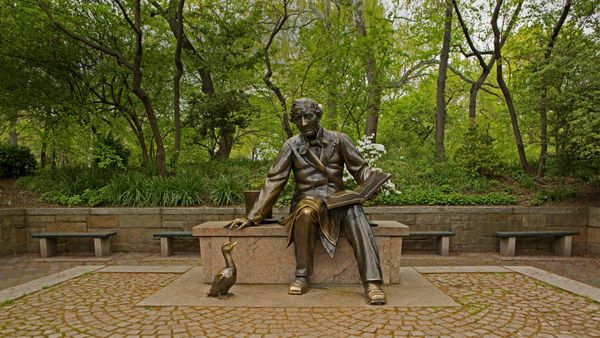 Statue of Hans Christian Andersen in New York City’s Central Park