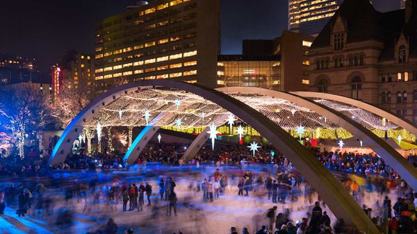 Ice rink at Nathan Phillips Square, Toronto