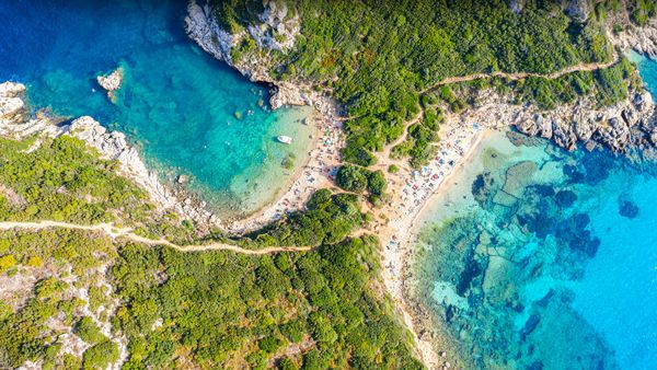 Spiaggia di Porto Timoni a Corfù, Grecia