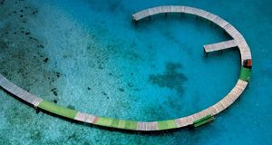 鸟瞰法国马提尼克岛的海滩码头 (© Guido Alberto Rossi/Axiom) &copy; (Bing China)