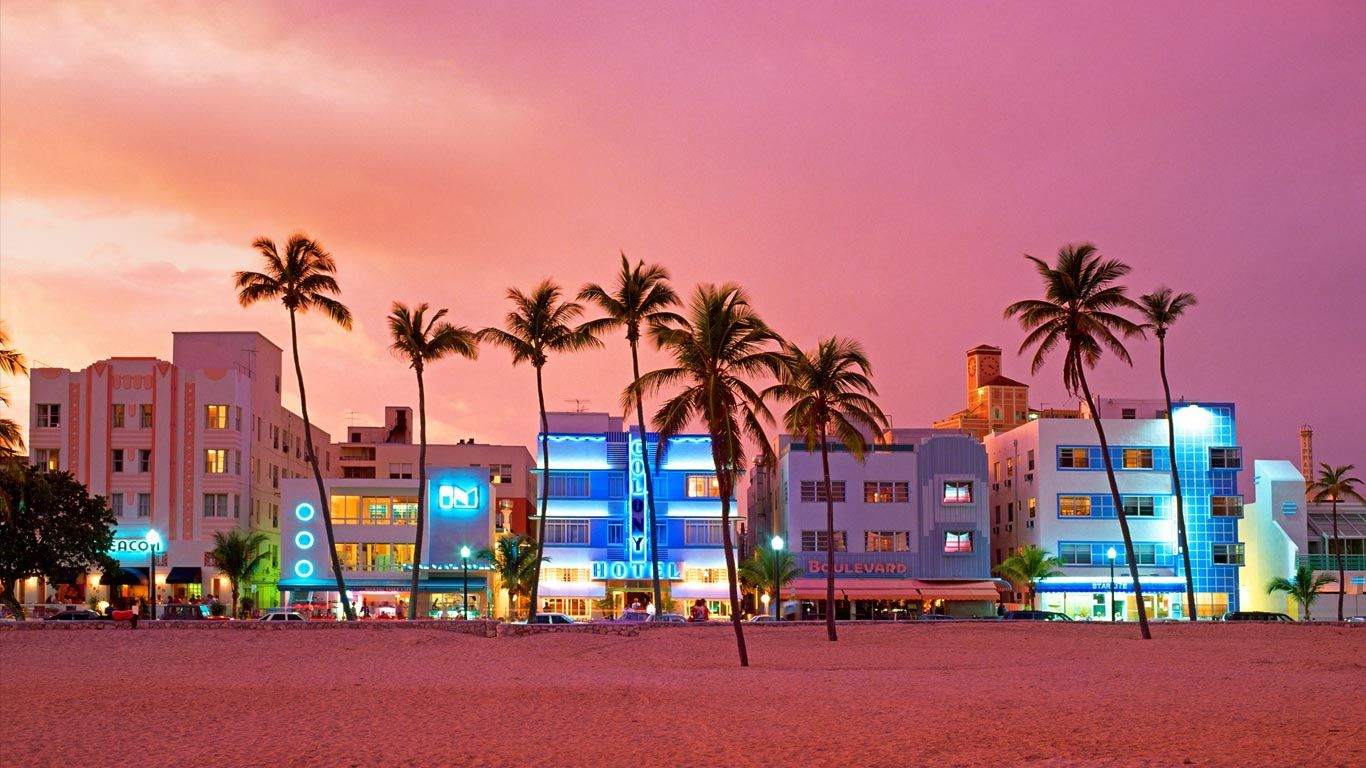 Ocean Drive in Miami Beach, Florida
