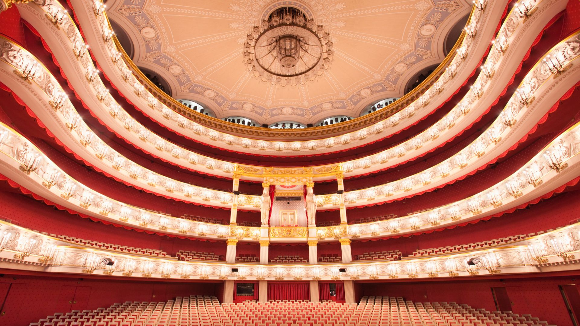 Innenansicht Münchner Nationaltheater Opernhaus, München, Bayern