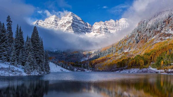 The Maroon Bells, near Aspen, Colorado