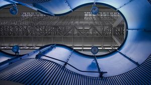 Ceiling detail at the entrance to Kyoto Station, Kyoto, Japan (© Ocean/Corbis)(Bing New Zealand)