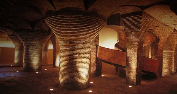 Basement used as stables in Palau Guell, Barcelona. Spain