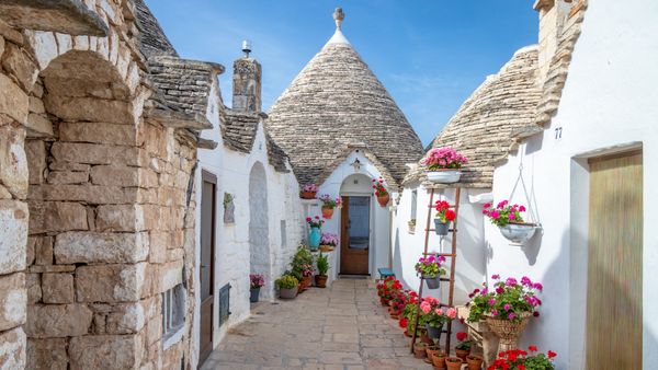 Trullo buildings in Alberobello, Apulia, Italy