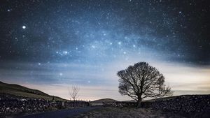 马勒姆的夜空，英国北约克郡 (© Stephen Dinsdale/Alamy Stock Photo)(Bing China)