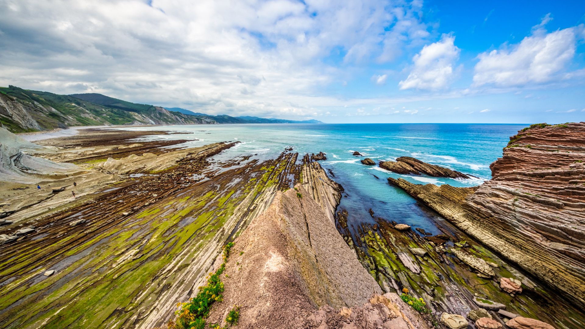 Rock layers in Zumaia, Basque Country, Spain