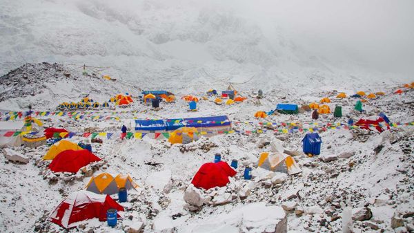 The Mount Everest Base Camp at Khumbu, Nepal