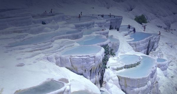 Travertine pools, Pamukkale,Turkey