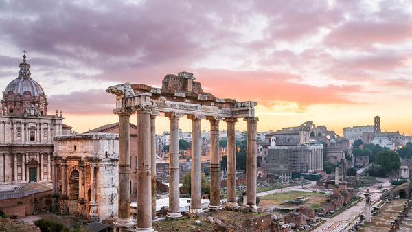 Temple of Saturn in the Roman Forum, Italy