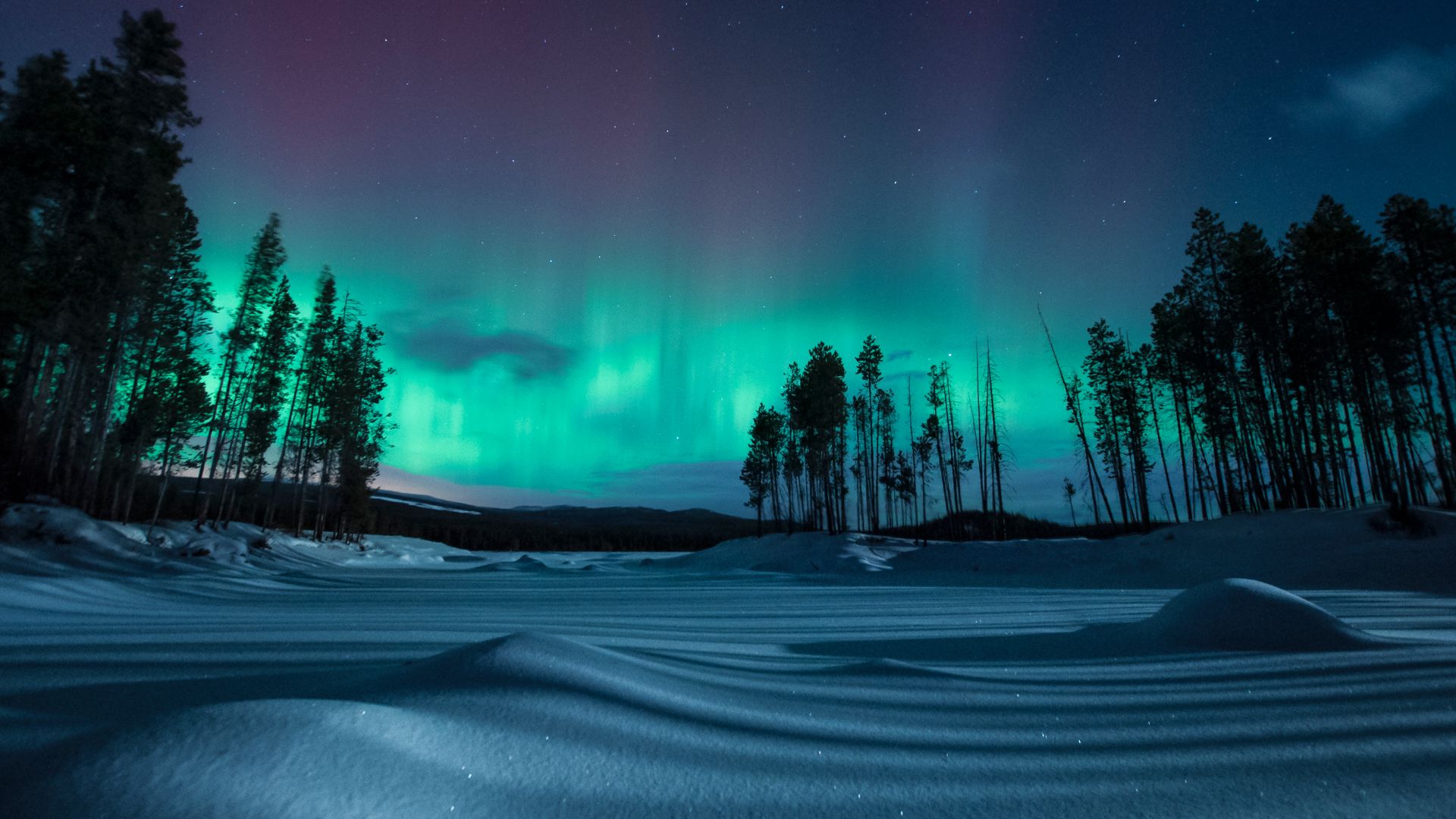 Geomagnetic storm at night, Penticton, British Columbia, Canada