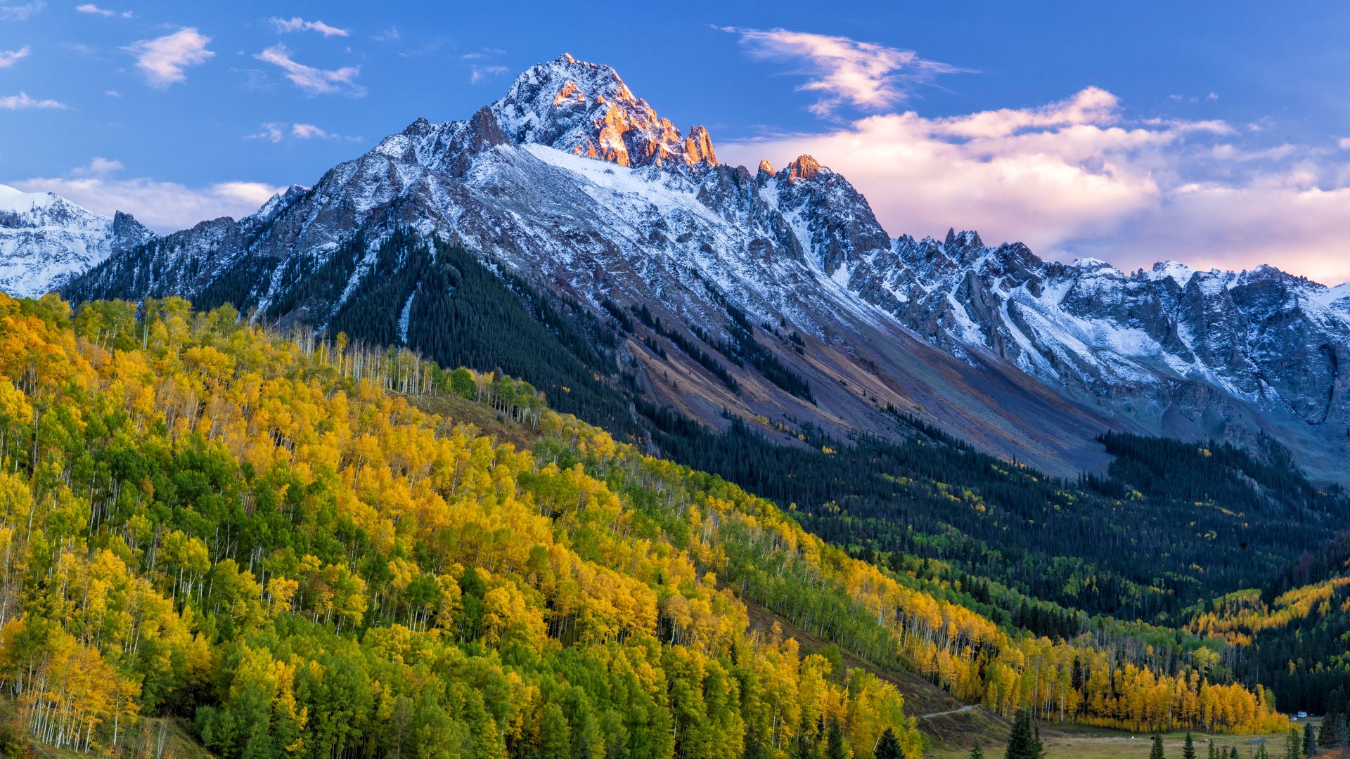 Mount Sneffels in the San Juan Mountains near Ridgway, Colorado