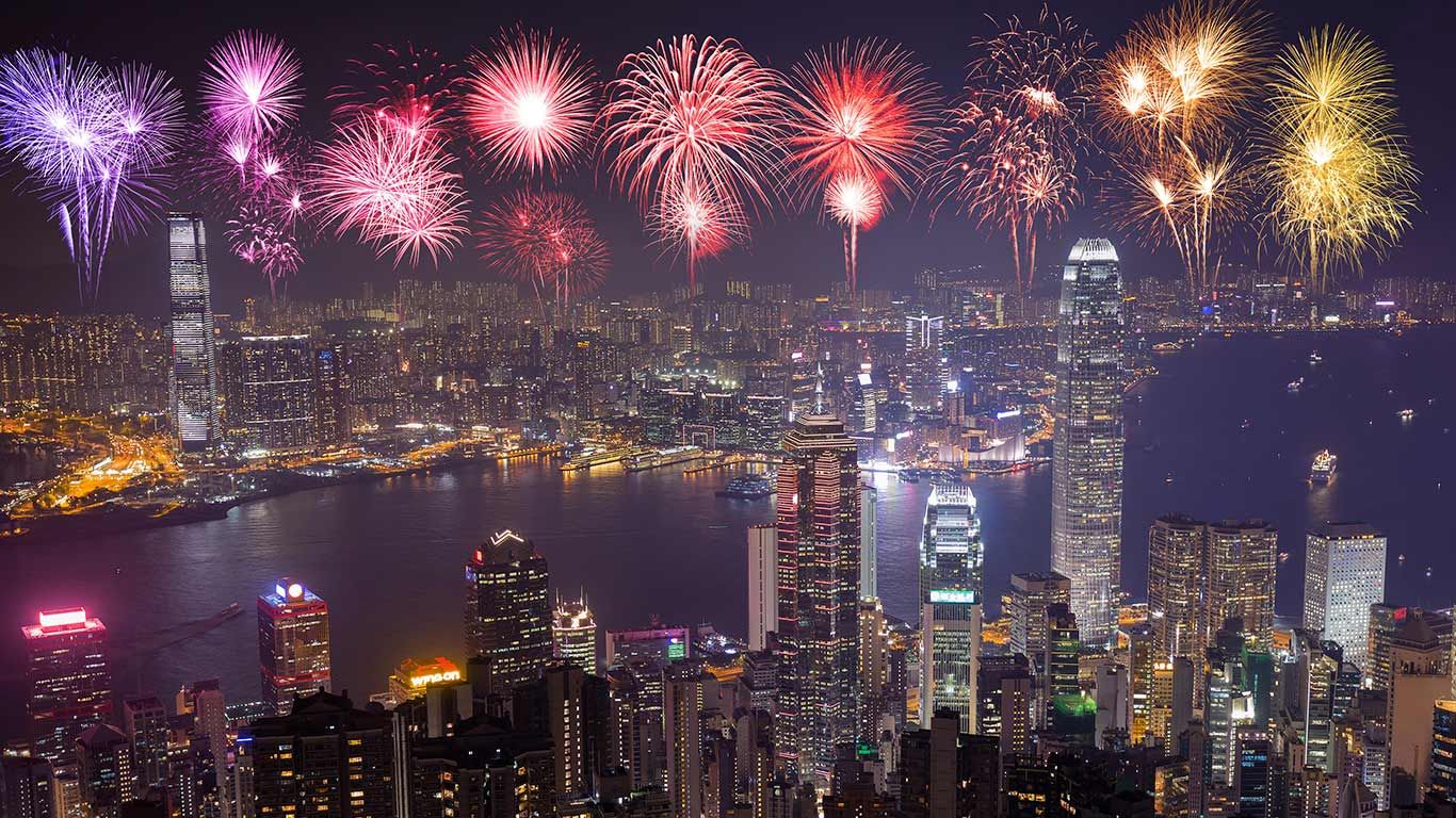 【今日除夕】璀璨烟花迎新年，中国香港