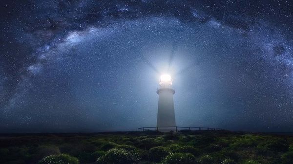 Corny Point Lighthouse on Yorke Peninsula, South Australia