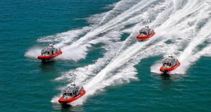 Four 25-foot response boats return to Coast Guard Station St. Petersburg in St. Petersburg, Florida (© U.S. Coast Guard photo by Lt. Cmdr. C.T. O'Neil/Getty Images) &copy; (Bing United States)