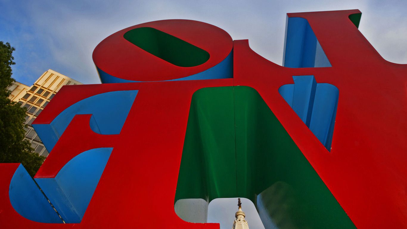'LOVE' sculpture by Robert Indiana in Philadelphia's Love Park