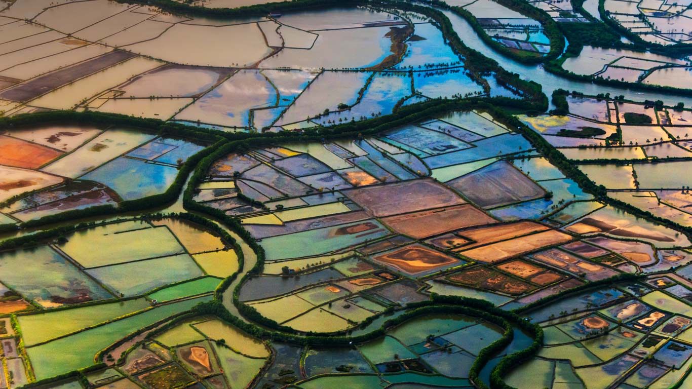 Farmland in Makassar, South Sulawesi, Indonesia