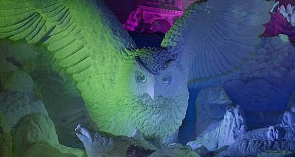 OwlSnowSculpture