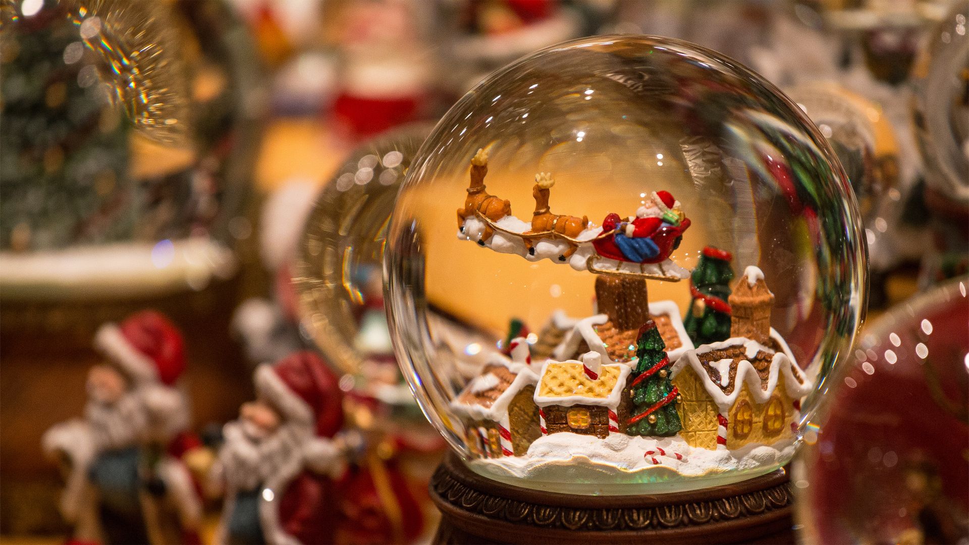Christmas market scene in Germany