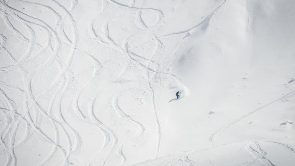 Snow boarder in Whistler, B.C.
