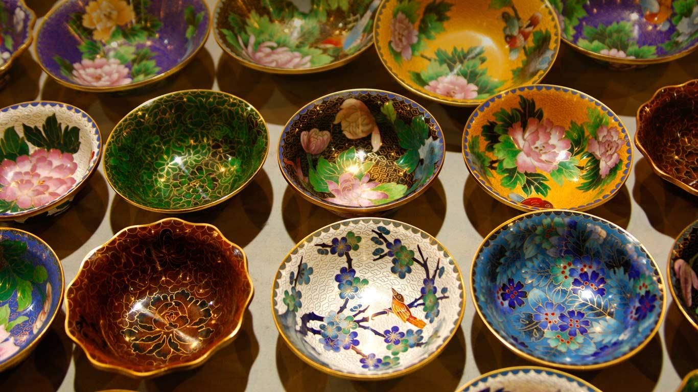 中国景泰蓝花碗