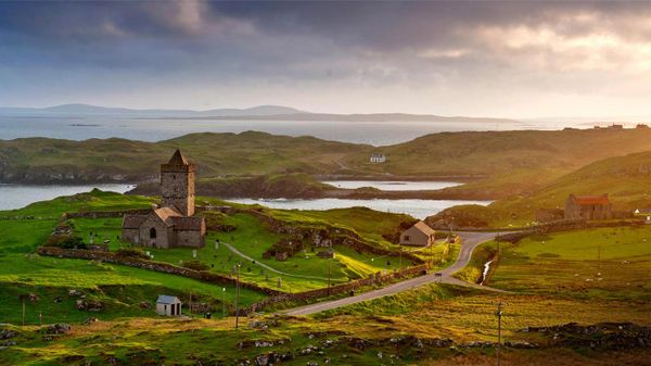 The 15th-century church of Rodel on the Isle of Harris