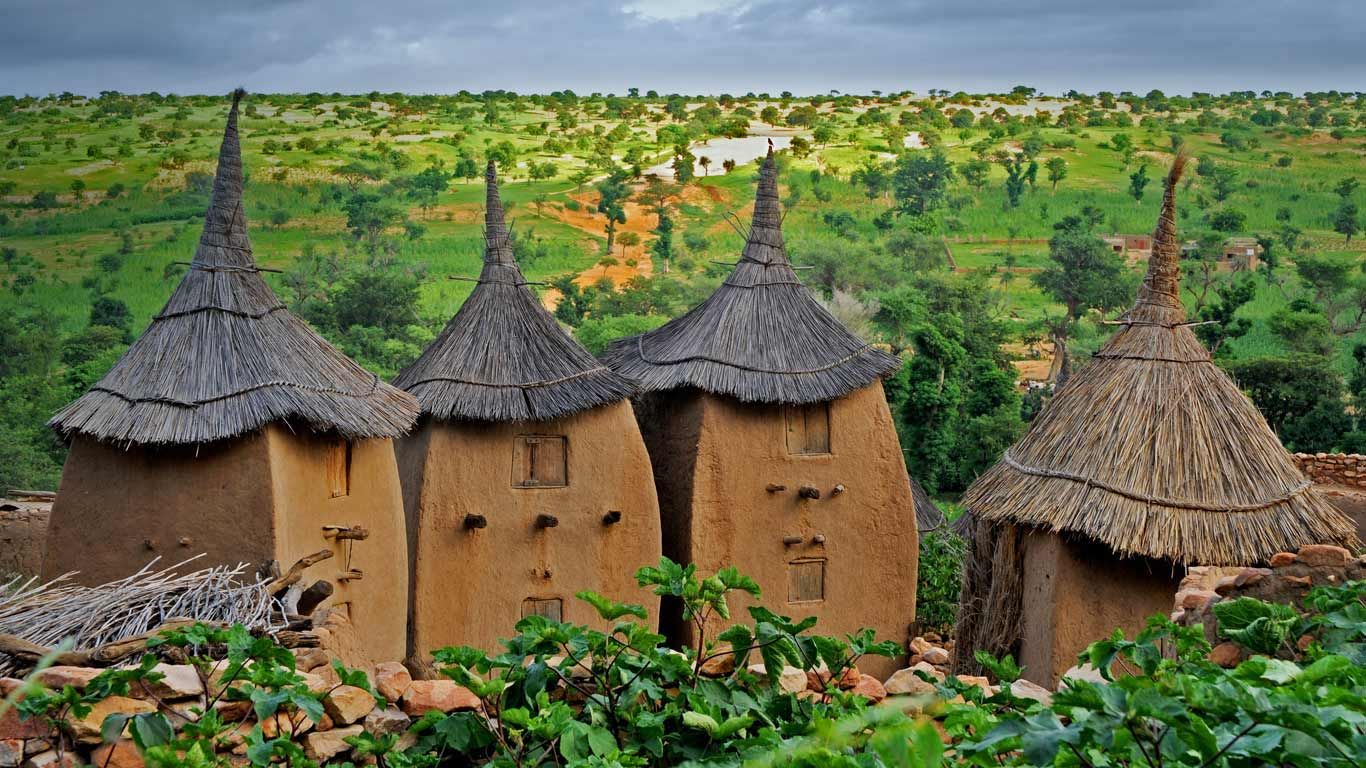 Dogon village in the Bandiagara region of Mali