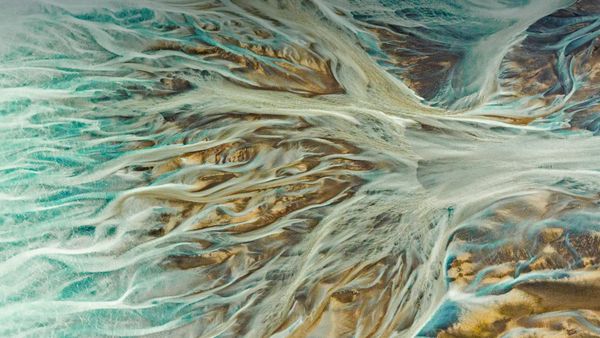 Tlikakila River delta in Lake Clark National Park, Alaska, USA