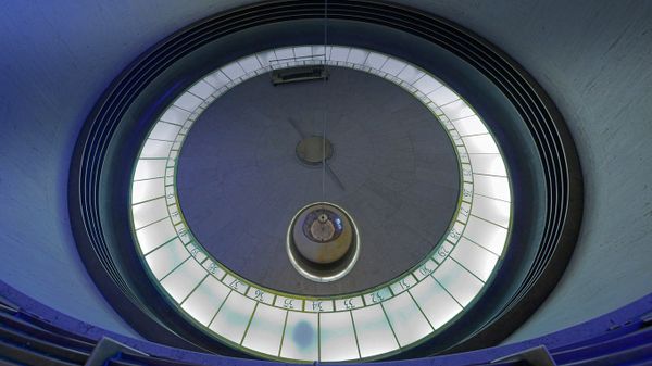 The Foucault pendulum at Griffith Observatory in Los Angeles, USA