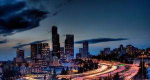 'Home sweet homepage' facebook photo contest winning photo of the Seattle skyline by Justin Kraemer &copy; (Bing United States)