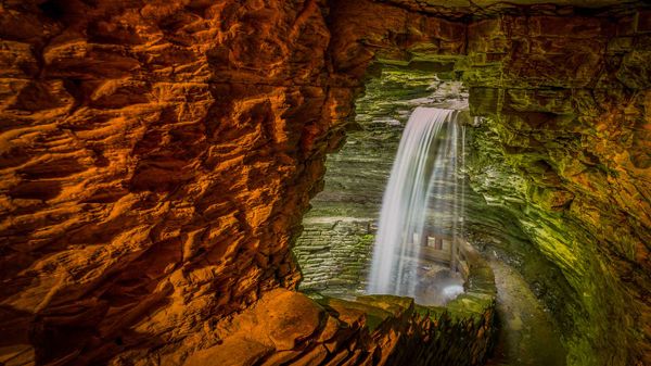 Cavern Cascade at The Watkins Glen State Park Gorge, New York