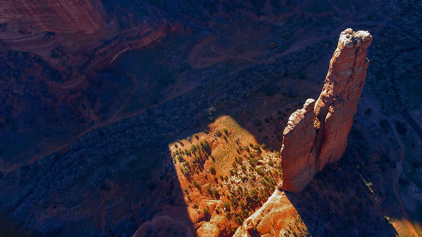 Spider Rock in Canyon de Chelly National Monument, Arizona
