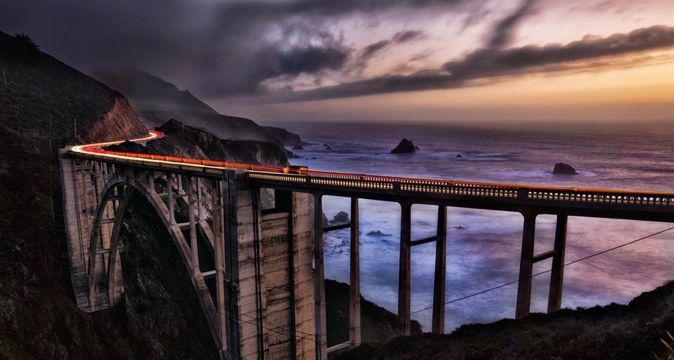Bixby Bridge at sunset, Big Sur, California
