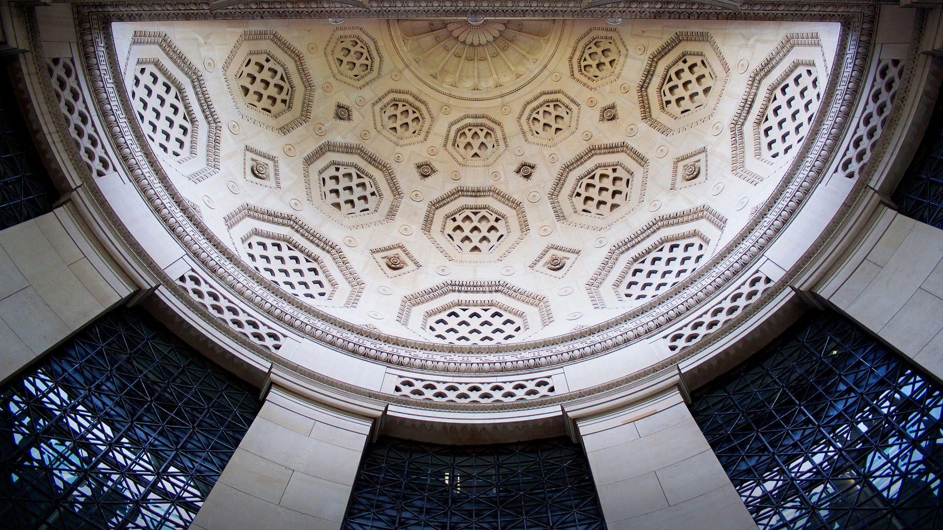 Ceiling above gate of Bush House, former HQ of BBC World Service