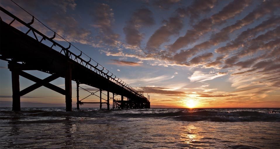Altocumulus sunset over Totland Bay, Isle of Wight