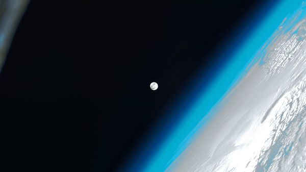 The moon as seen from the International Space Station
