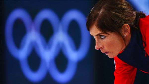 Eve Muirhead of Great Britain looks on during the Bronze medal match between Switzerland and Great Britain on day 13 of the Sochi 2014 Winter Olympics at Ice Cube Curling Center on February 20, 2014 in Sochi, Russia